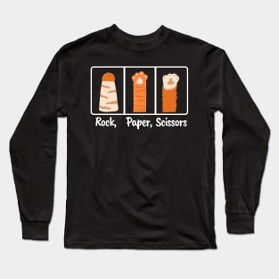 Rock Paper Scissors Cat Paw Long Sleeve T-Shirt